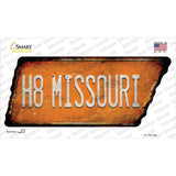 H8 Missouri Novelty Rusty Tennessee Shape Sticker Decal