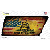 American Dont Tread Novelty Rusty Tennessee Shape Sticker Decal