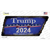 Trump 2024 Novelty Rusty Tennessee Shape Sticker Decal