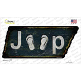 J**p Flip Flops Novelty Rusty Tennessee Shape Sticker Decal