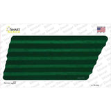 Green Solid Novelty Corrugated Tennessee Shape Sticker Decal