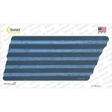 Light Blue Solid Novelty Corrugated Tennessee Shape Sticker Decal