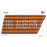 H8 Auburn Novelty Corrugated Tennessee Shape Sticker Decal