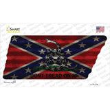 Confederate Dont Tread Novelty Corrugated Tennessee Shape Sticker Decal