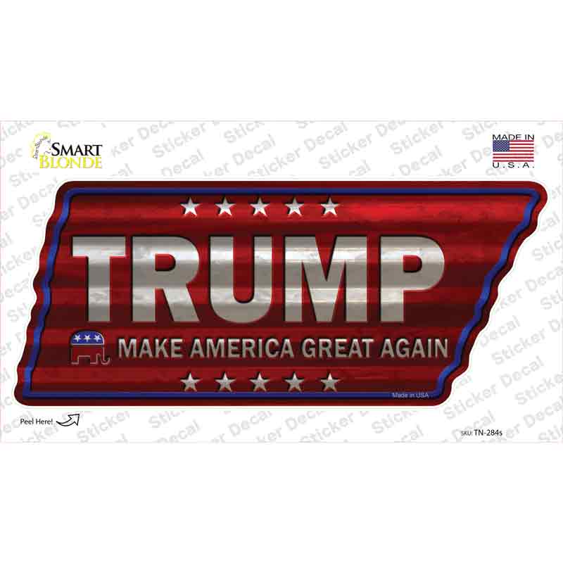 Trump Novelty Corrugated Tennessee Shape Sticker Decal