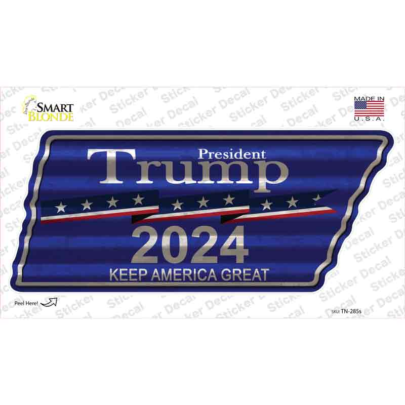 Trump 2024 Novelty Corrugated Tennessee Shape Sticker Decal