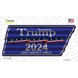 Trump 2024 Novelty Corrugated Tennessee Shape Sticker Decal