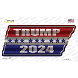 Trump 2024 Stripes Novelty Corrugated Tennessee Shape Sticker Decal