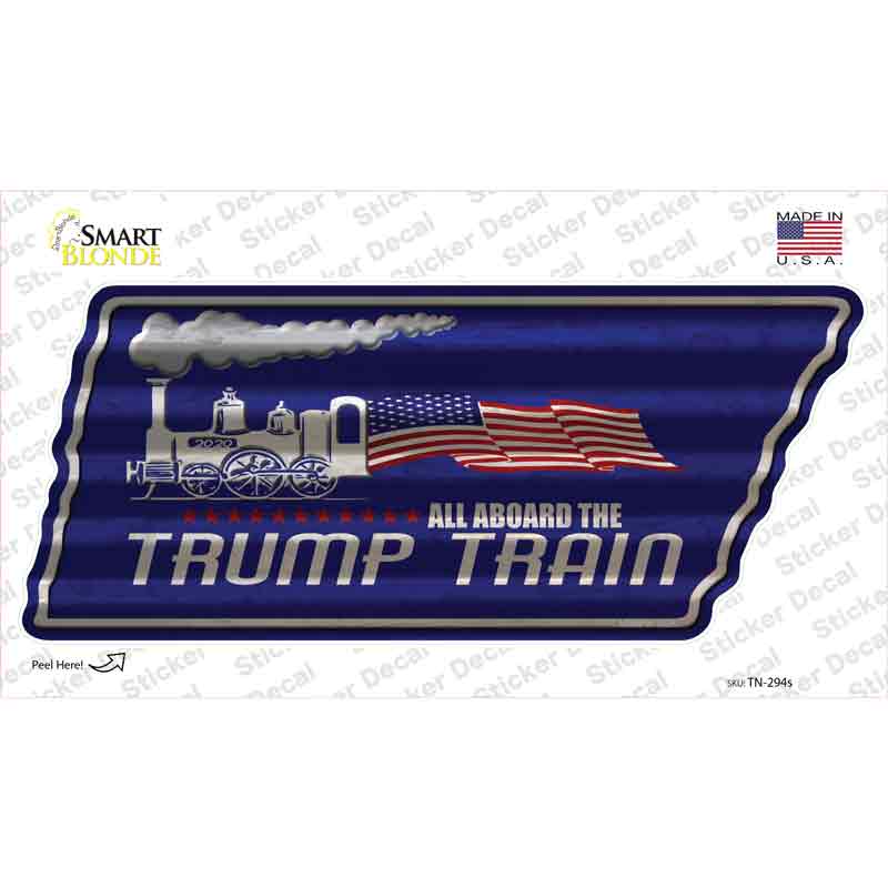 Trump Train Novelty Corrugated Tennessee Shape Sticker Decal