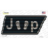 J**p Flip Flops Novelty Corrugated Tennessee Shape Sticker Decal