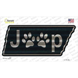 J**p Paws Novelty Corrugated Tennessee Shape Sticker Decal