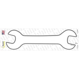 White Novelty Wrench Sticker Decal
