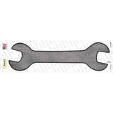 Gray Oil Rubbed Novelty Wrench Sticker Decal