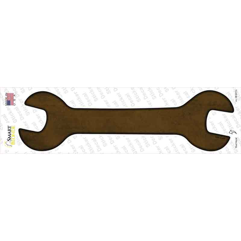 Brown Oil Rubbed Novelty Wrench Sticker Decal