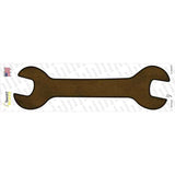 Brown Oil Rubbed Novelty Wrench Sticker Decal