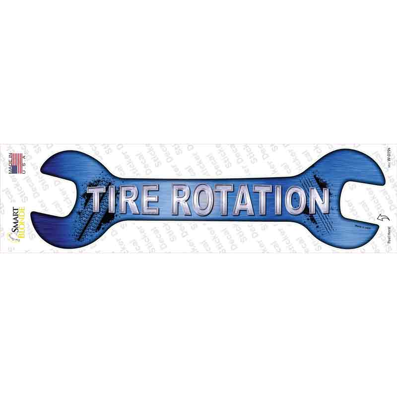 Tire Rotation Novelty Wrench Sticker Decal