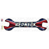 Redneck With Confederate Flag Novelty Wrench Sticker Decal