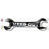 Keep Out Novelty Wrench Sticker Decal
