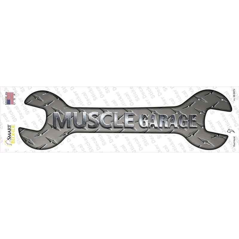Muscle Garage Novelty Wrench Sticker Decal