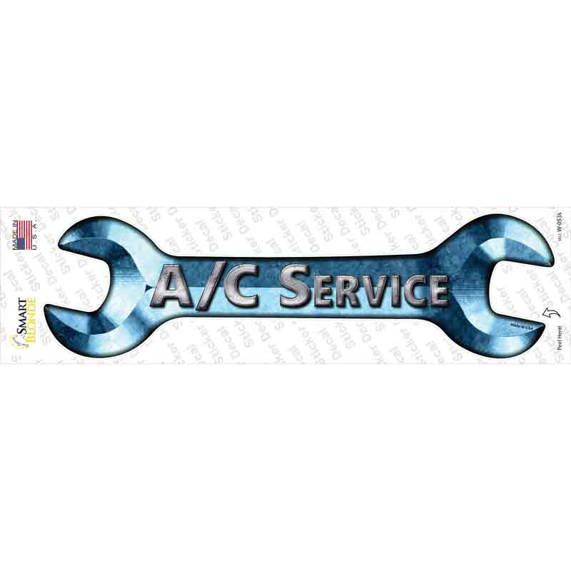 A/C Service Novelty Wrench Sticker Decal