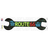 Neon Route 66 Novelty Wrench Sticker Decal