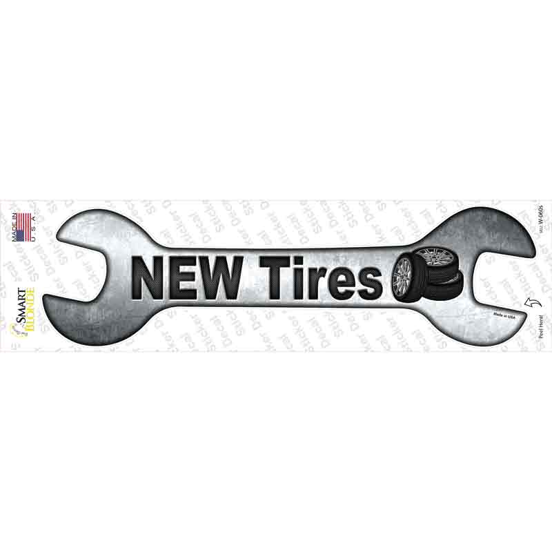 New Tires Novelty Wrench Sticker Decal