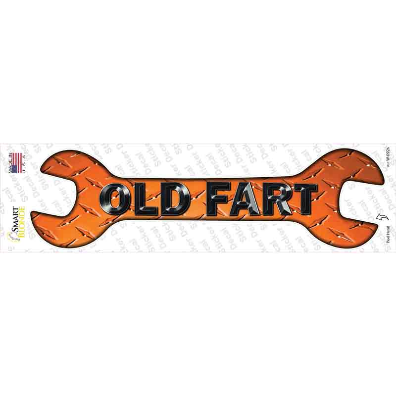 Old Fart Novelty Wrench Sticker Decal