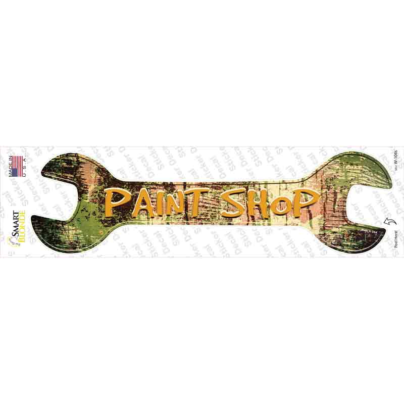 Paint Shop Novelty Wrench Sticker Decal