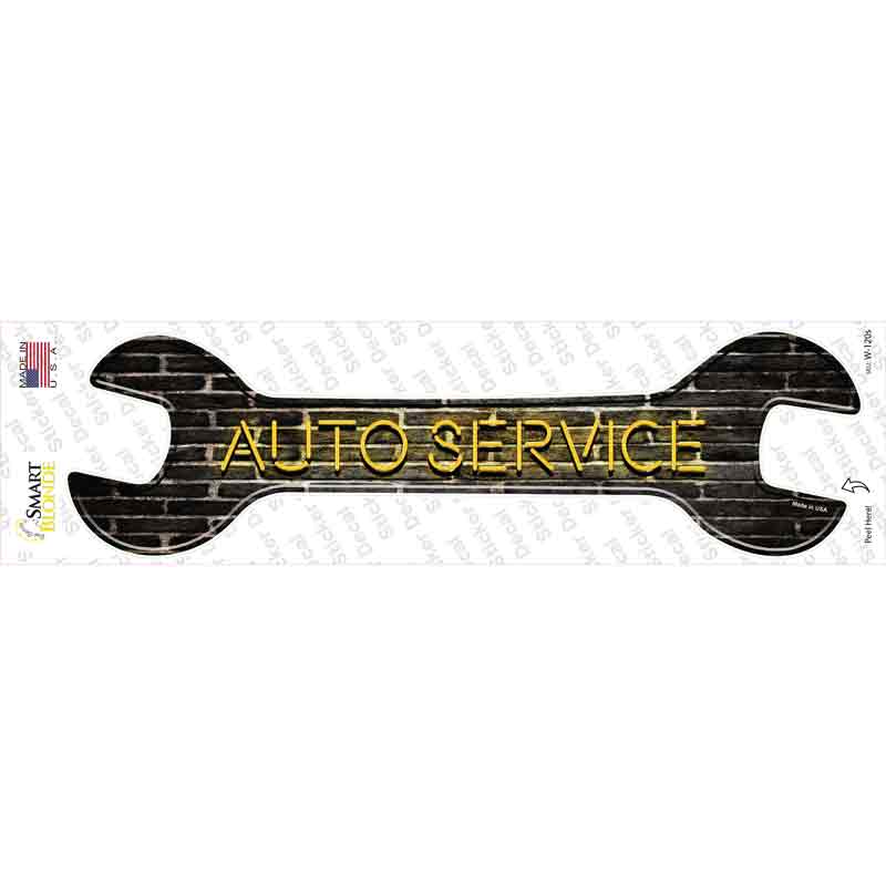 Auto Service Novelty Wrench Sticker Decal