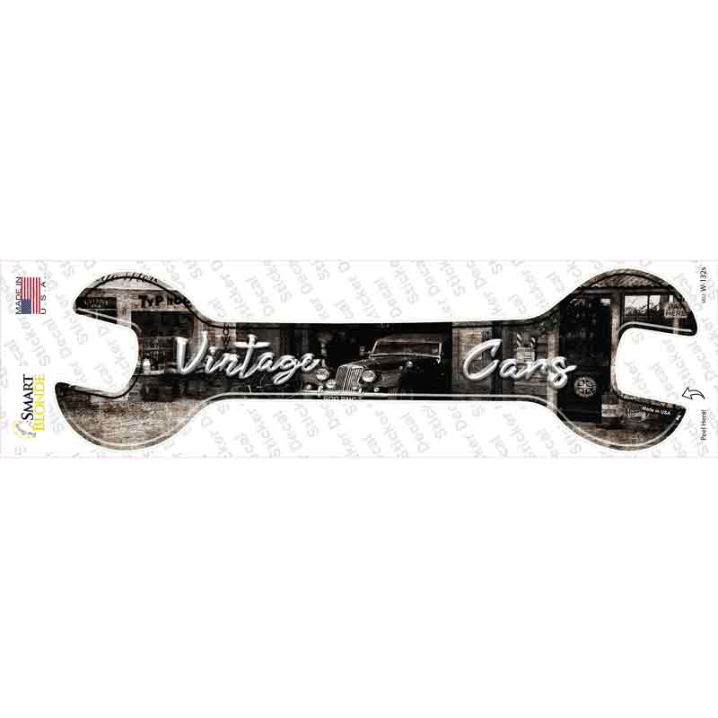 Vintage Cars Novelty Wrench Sticker Decal