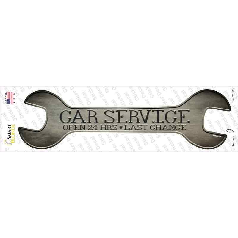 Car Service Novelty Wrench Sticker Decal