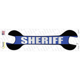 Sheriff Thin Blue Line Novelty Wrench Sticker Decal