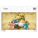 Christmas Manger Novelty Sticker Decal