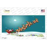 Santa And Reindeer Novelty Sticker Decal