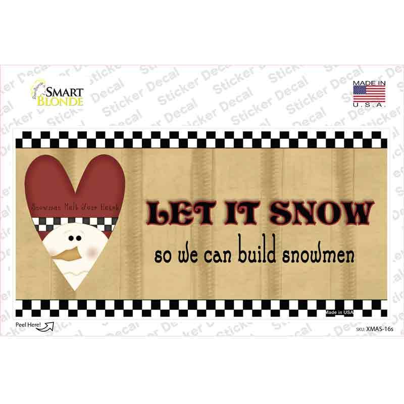Let it Snow Novelty Sticker Decal