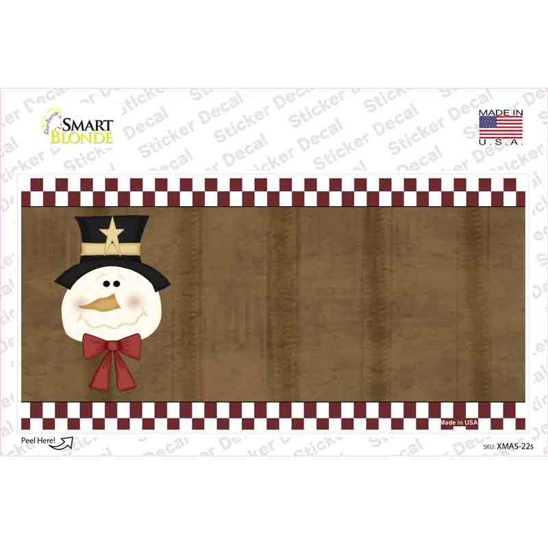 Snowman Offset Novelty Sticker Decal
