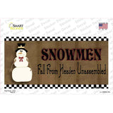 Snowmen Fall From Heaven Novelty Sticker Decal
