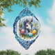 Unicorn Blue Glitter Novelty Metal Wind Spinner
