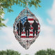 Military Soldiers Camo and Flag Novelty Metal Wind Spinner