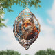 Wolf Zoomed In Novelty Metal Wind Spinner
